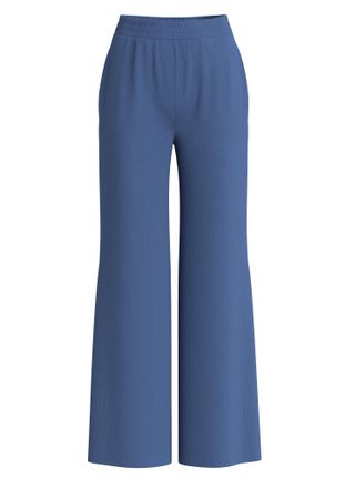 s.Oliver Jerseyhose S.OLIVER, Damen, Gr. 34, N-Gr, blau (dusty blau), Jersey, Obermaterial: 98% Polyester, 2% Elasthan, unifarben, regular fit kn&ouml;chellang, Hos