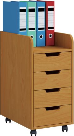 ebuy24 Ebuy24 - Vcm Roll Container Contenedor Lateral Con 4 Cajones Dimensiones Aprox. Al. 65 X An. 33 X P. 40 Cm 4 Cajones F&aacute;ciles De Usar Contenedores De O