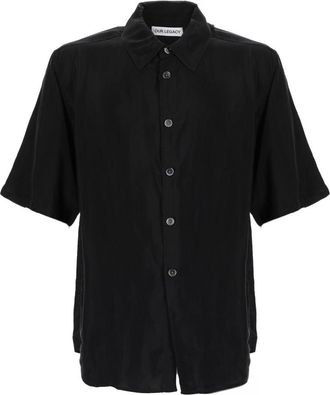 Our Legacy Neutral Short-Sleeved Smooth Cupro Shirt