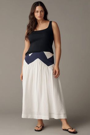 Maeve Geometric Midi Skirt