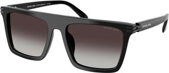 Michael Kors Edgewater zonnebril in zwart - Heren - Zonnebrillen - Zwart - 55 MM - Accessoires