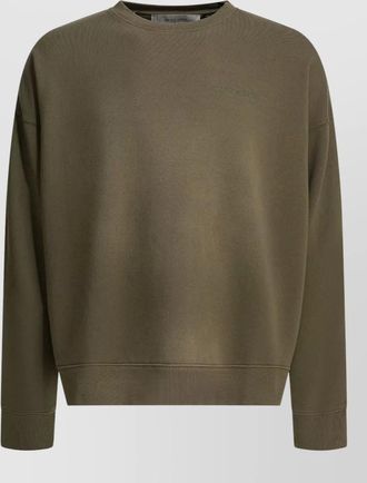 Golden Goose crew neck sweatshirt logo front ribbed trims