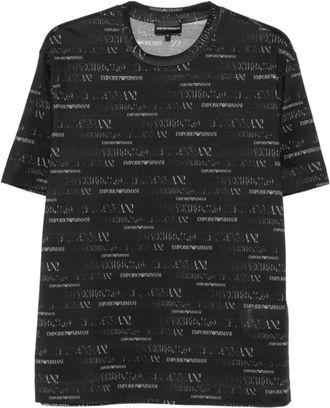 Emporio Armani Bedruikt T-shirt - Heren - T-shirts - Blauw - 2XL - Tops