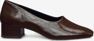 Reformation Pumps mit Blockabsatz aus Lackleder Inez