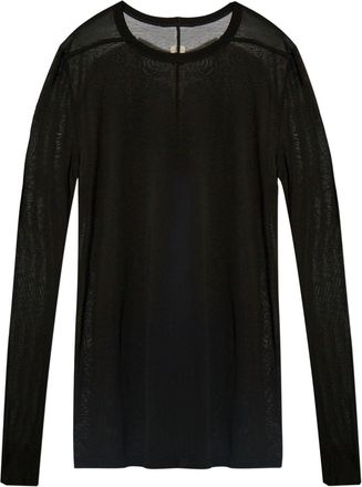 Rick Owens round-neck T-shirt - men - Viscose/Silk - M - Black