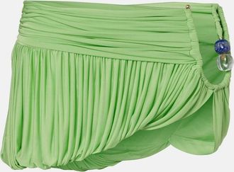 CHRISTOPHER ESBER Embellished draped jersey miniskirt