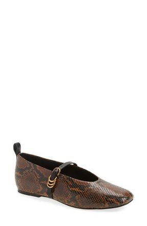 Rag & Bone Spire Mary Jane in Brown Snake Embossed at Nordstrom, Size 10.5Us