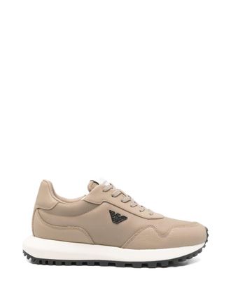 Emporio Armani nylon sneakers met logo