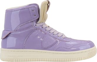 Philippe Model Hoge Top Veterschoenen voor Dames - Dames - Sneakers - Paars - 37 EU - Leer - Schoenen
