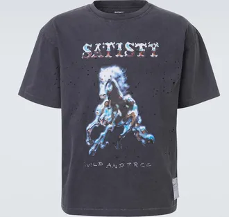SATISFY MothTech printed cotton jersey T-shirt