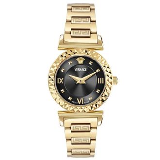 Versace Mini Vanity Horloge - Dames - Horloges - Geel - ONE Size - Accessoires