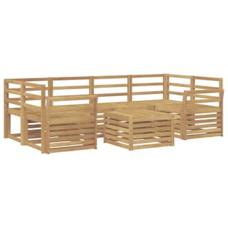 vidaXL Conjunto De Sof&aacute;s De Exterior 7 Pcs Blanco Vidaxl