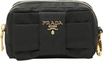 Prada Pre-owned Vintage Nylon Pouch - Dames - Vintage Tassen - Zwart - ONE Size - Nylon - Vintage