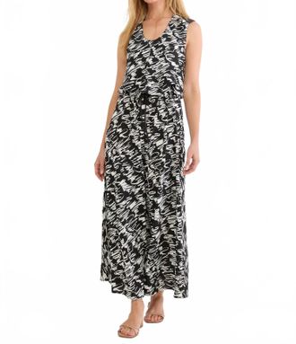 Nic+Zoe Cursive Margot Dress In Black And White