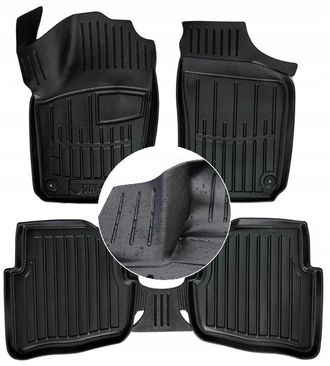 OEM Alfombrillas Y Limpiaparabrisas De Goma Para Vw Polo 4 2001-2009 (canales Ud)