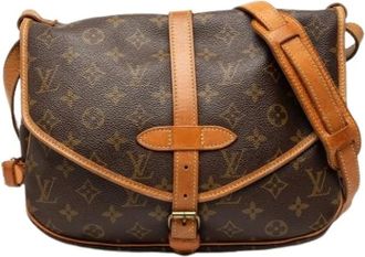 Louis Vuitton Pre-owned Cross Body Bags, female, Brown, Size: ONE SIZE Pre-owned Saumur 30