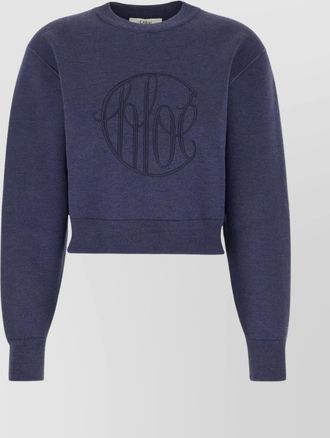 Chloé short linen knit sweater