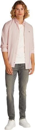 Tommy Jeans Heren Normaal Overhemd met Kraag (Roze)