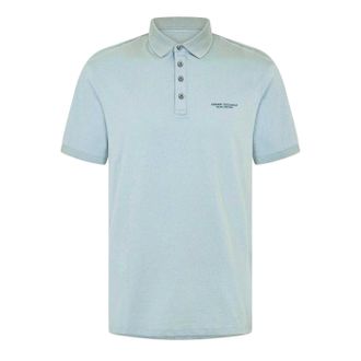 A|X Armani Exchange Heren Katoenen Polo Shirt (Blauw)