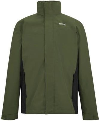 Regatta Matt Ii Waterproof Jacket in Dark Khaki And Black at Nordstrom, Size 5X-Large