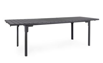 BIZZOTTO Mesa de acero con tablero de HDPE 180-240X90 Antracita