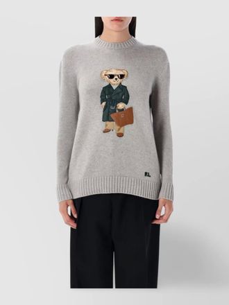 Ralph Lauren bear graphic knitwear ribbed finish