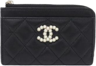 Chanel Pre-owned Wallets, female, Black, Size: ONE SIZE Pre-owned Leather Wallet