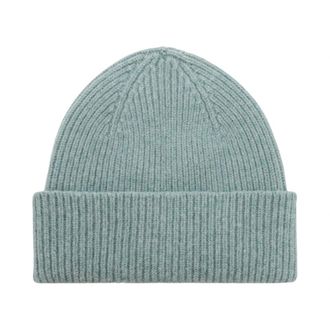 Le Bonnet Beanie van Wol en Caregora - Dames - Hoeden - Groen - ONE Size - Wol - Accessoires
