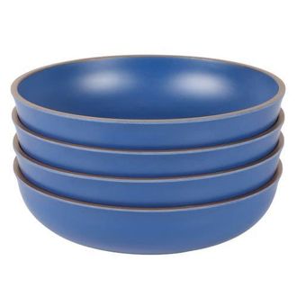 Gibson Home Rockabye 4 Piece 8.5 Inch Melamine Dinner Bowl Set in Blue at Nordstrom
