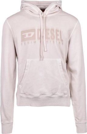 Diesel Beige Cotton Mens Hoodie
