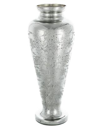 A&B Home Discontinued A&B Home Antique Style Pedestal Vase With Etched Pattern