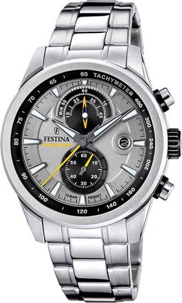 Festina F20694-4 Mens Timeless Chronograph Watch - Silver - One Size