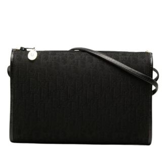 Dior Pre-owned Vintage Canvas Crossbody Bag - Dames - Pre-owned - Zwart - Maat: ONE Size Leer