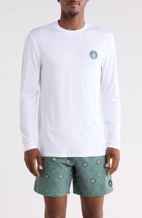 Volcom Crawdad Warp Stripe Long Sleeve Graphic T-Shirt in White at Nordstrom Rack, Size Xx-Large
