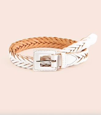 Suncoo Womens Amali Woven Belt In Blanc Casse