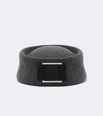 Roger Vivier Embellished wool felt hat