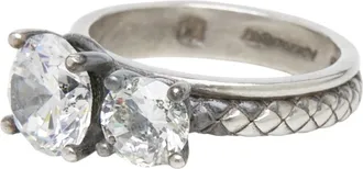 Bottega Veneta Silver Silver 925 Band Ring (Pre-Owned)