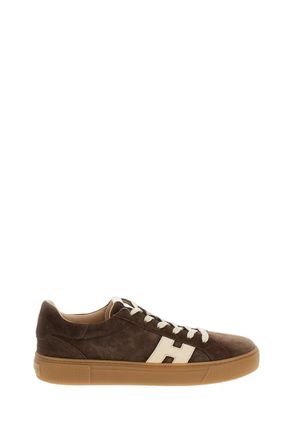Hogan Brown Suede Leather Skater Sneakers