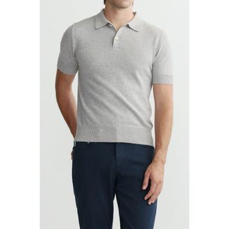DL1961 Cotton & Cashmere Polo in Concrete at Nordstrom, Size X-Large