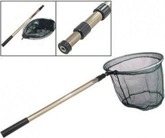 Trade Shop Trade Shop - Rete Pesca Pieghevole Con Manico Telescopico In Allumino Estensibile Guardino