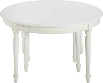Maisons du monde Mesa de comedor redonda extensible de 4 a 14 personas de abedul blanco An. 120/280 cm
