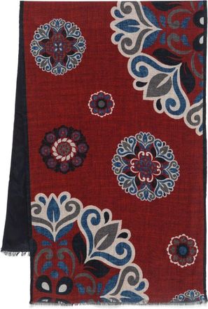 Dell'Oglio Foulard a fiori - Blu