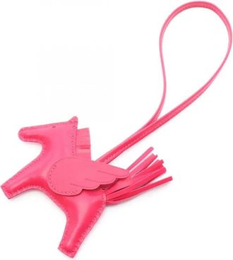Hermès 2023 Milo Lambskin and Swift Grigri Rodeo Pegase Bag Charm PM - Rosa