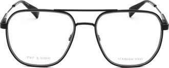 Rag & Bone Mens Black Pilot Eyeglass Frames RNB7062/G-1