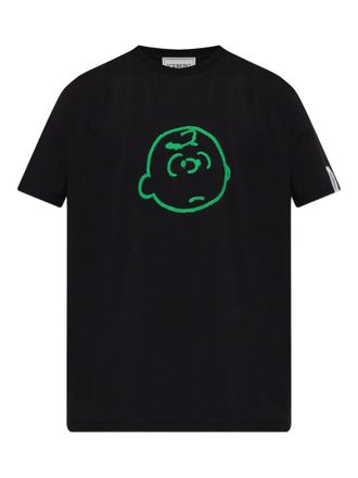 Iceberg Peanuts-embroidered T-shirt - men - Cotton/Elastane - S - Black