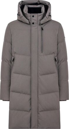 Duno Grey Quilted Hooded Parka