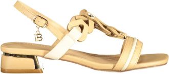 Laura Biagiotti Sandaal met verstelbare enkelband - Dames - Sandalen met hakken - Beige - 39 EU - Schoenen