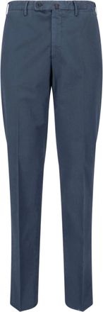 Incotex Blue Mid-Rise Straight-Leg Tailored Trousers