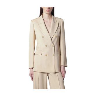 P.A.R.O.S.H. Blazers, female, Beige, Size: S Giacca Doppiopetto