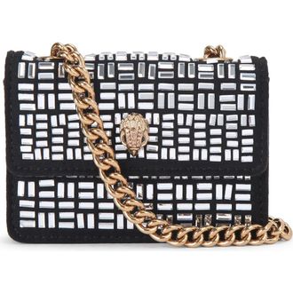 Kurt Geiger Micro Kensington Faux Leather Crossbody Bag in Charcoal at Nordstrom Rack